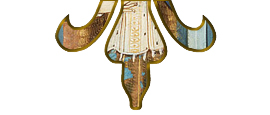 the bottom half of a fleur de lis